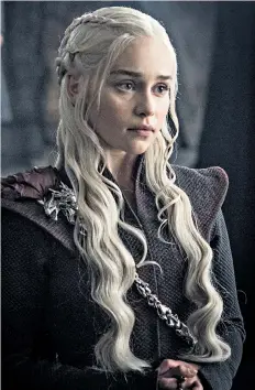  ??  ?? Realistic: Emilia Clarke as Daenerys Targaryen, the mother of dragons