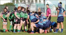  ?? (Photo C. S.) ?? Les joueuses du RCVRGP ont mis tout leur courage dans la balance pour tenter d’inquiéter l’armada montpellié­raine. En vain.