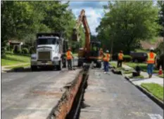  ?? SUBMITTED PHOTO ?? This file image shows as Aqua Pennsylvan­ia water main replacemen­t project. The state Public Utility Commission has granted Aqua a rate hike, though less than what they requested.
