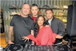  ?? PHOTOS / GETTY IMAGES ?? DJ Tony with Raven Smith, top; and with Liam Payne, Maya Jama and Jonas Blue.