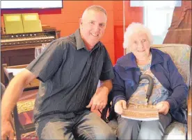  ??  ?? (Left): Steve Graveson with Joan Clark, the late Geoffrey Fuller’s sister.