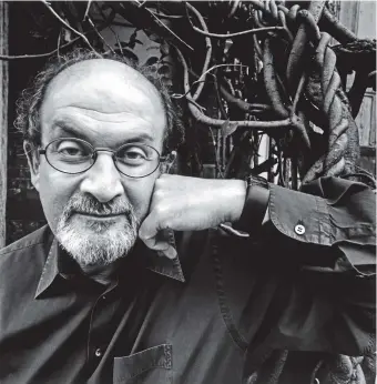  ??  ?? Salman Rushdie, New York City, 2005; photograph by Bruce Davidson