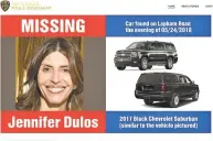  ?? Contribute­d photo ?? New Canaan police have added on the department’s website a page dedicated to the Jennifer Dulos case.