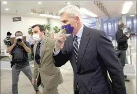  ?? Win McNamee Getty Images ?? SEN. BILL CASSIDY (R-La.) voiced concerns about Becerra’s Health and Human Services nomination during a pandemic, given his lack of a medical degree.