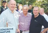  ??  ?? DAINTREE: General Peter Cosgrove, Bob Norman and Roger Phillip of Australian Rainforest Foundation.