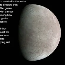  ?? ?? Europa, imaged in 2022 by NASA’s Juno mission to Jupiter