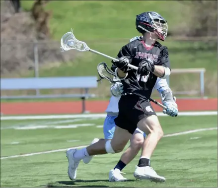  ?? BY JOE BOYLE JBOYLE@DIGITALFIR­STMEDIA.COM @BOYLERALER­TTROY ON TWITTER ?? Darien LaPietro drives the cage on April 25at Columbia High School as Burnt Hills took down the Blue Devils 13-5