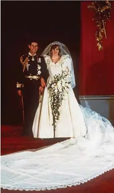  ?? PHOTO: PRINCESS DIANA ARCHIVE/GETTY IMAGES ?? TOP MAIN IMAGE: The Prince and Princess of Wales return to Buckingham Palace by carriage after their wedding on July 29, 1981. She wears a wedding dress by David and Elizabeth Emmanuel and the Spencer family tiara. ABOVE LEFT: Prince Charles and Lady...