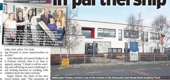  ??  ?? Walkergate Primary School is one of the schools in the Newcastle East Mixed Multi-Academy Trust