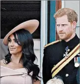  ?? FRANK AUGSTEIN/AP ?? The Duke and Duchess of Sussex are shown June 9. Thomas Markle says Prince Harry called to get his OK.