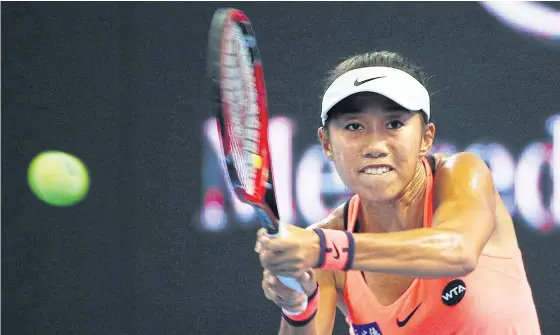  ??  ?? Zhang Shuai of China is Asian’s highest-ranked female player.