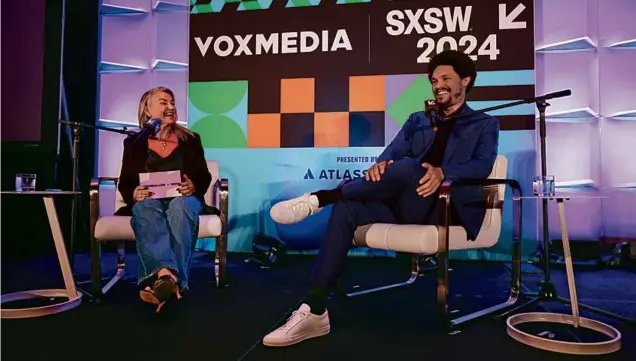  ?? RICK KERN/GETTY IMAGES FOR VOX MEDIA ?? Esther Perel appeared last month with Trevor Noah at the South by Southwest festival in Austin, Texas.