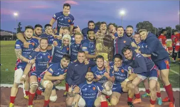  ?? (Photos Guillaume Luque/RCMN) ?? Le Rugby club Marine nationale lors de sa victoire devant son homologue de l’armée de terre lors du challenge Foch Renard à Hyères, le  novembre dernier.