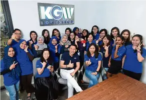  ??  ?? KGW attributes its position and progress in the logistics industry today to the work, dedication and commitment of its employees.