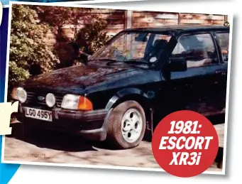  ??  ?? 1981: ESCORT XR3i