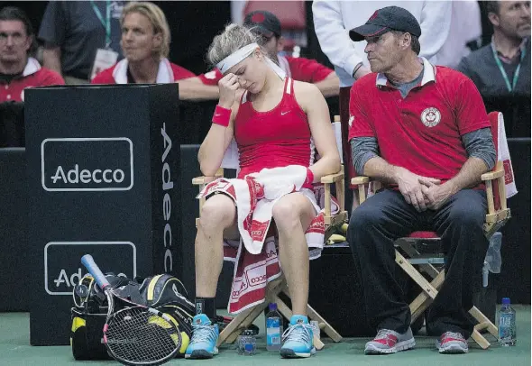  ?? THE CANADIAN PRESS/GRAHAM HUGHES ?? Canada’s Eugenie Bouchard is a puzzle going into Wimbledon — with a succession of losses to lower-ranked players and now an abdominal injury.