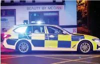  ??  ?? ●Police at the scene of the hit-and-run on London Road in Hazel Grove