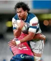  ?? PHOTOSPORT ?? Steven Luatua was impressive at No 8 for the Blues this season.