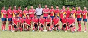  ??  ?? The Under-16 rugby team