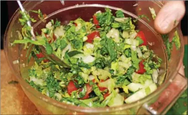  ?? DIGITAL FIRST MEDIA FILE PHOTO ?? This healthy salad was prepared at the Pottstown vegan restaurant iCreate Cafe. As more vegan eateries pop up in the area, more people are trying all-vegan dishes. Vegan food is expected to be very popular in 2017.