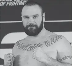  ?? DAVID BLOOM/FILES ?? Tim Hague, a school teacher and former UFC fighter, died after suffering a brain injury in a boxing match in Edmonton Friday.