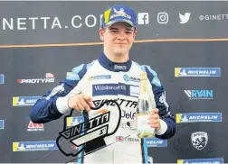  ??  ?? Zak O’sullivan has won the Ginetta Junior Championsh­ip Rookie Cup