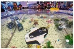  ??  ?? Water wonderful invention: An underwater drone being showcased at the Las Vegas Convention Centre during CES 2019. — AFP