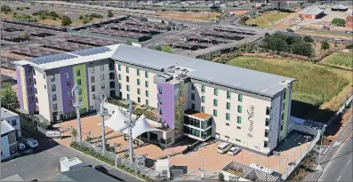  ??  ?? EVOLUTION VERDE: Aerial view of Hotel Verde in Cape Town, the winner in the highest rated building category for its existing building performanc­e (EBP) pilot tool rating.