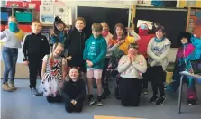  ??  ?? Left: P6/7 pupils at Brodick primary get into the Hallowe’en spirit with a number of fun activities and events.