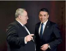  ??  ?? Greek Foreign Minister Nikos Kotzias (left) is seen with his FYROM counterpar­t Nikola Dimitrov in a photograph taken earlier this month.