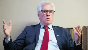  ?? ADRIAN WYLD / THE CANADIAN PRESS ?? Internatio­nal Trade Diversific­ation Minister Jim Carr says Canada’s trade relationsh­ip with China will carry on despite a “difficult moment” and will continue.