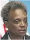  ??  ?? Mayor Lori Lightfoot