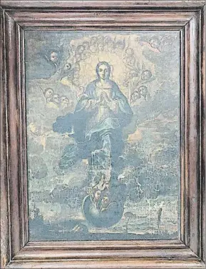  ?? . ?? Pintura de la Inmaculada (siglo XVIII) hallada por el Museu de Lleida