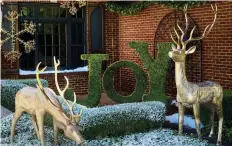  ?? FRONTGATE ?? These reindeer are crafted based on an original sculpture and finished in a warm gold gilding. They’re suitable for indoor or outdoor use and ship to Canada.