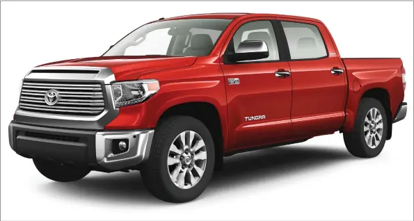  ?? TOYOTA ?? Tundra Many Toyota Tundra (2015 model shown here) owners report positively on ride comfort, performanc­e and a set of easy-to-use features.