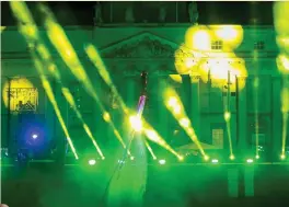  ??  ?? Flyboard Ireland perform during the New Year’s Festival at Customs House Quay, Dublin – but if you’re feeling a little green, December 31 can be a long, lonely night. Photo: Gareth Chaney/Collins