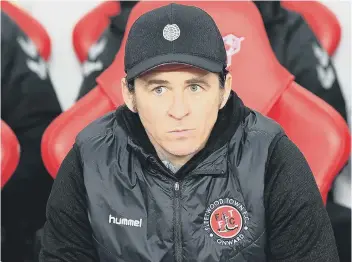  ??  ?? Fleetwood Town manager Joey Barton wants to crack on with the season