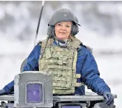  ?? ?? Liz Truss visiting British troops in Estonia in 2021 as foreign secretary