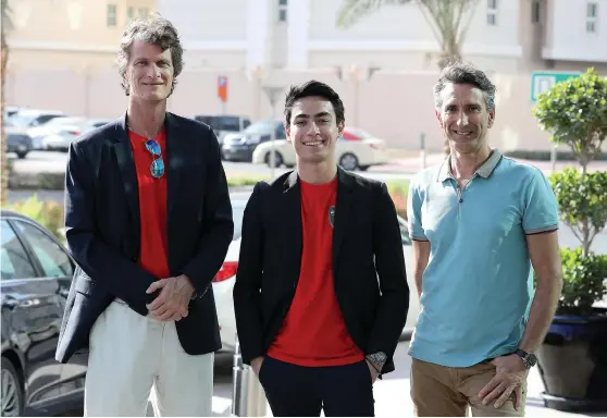  ?? Pawan Singh / The National ?? Bitcar co-founders, from left, Gov Van Ek, Daniel Woodroof and John Bulich