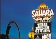  ??  ?? Las Vegas Review-journal file Stockbridg­e and partner SBE Entertainm­ent purchased the Sahara in 2007 and shut it four years later. They reopened the property in 2014 as the SLS.