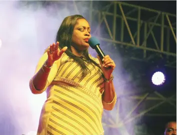  ??  ?? Scenes from Sinach concert at Glamis Arena on Saturday