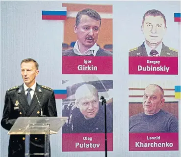  ?? /AFP ?? Justice for all: Wilbert Paulissen of the Joint Investigat­ion Team addresses a news conference in Nieuwegein on June 19 2019 on the investigat­ion of the Malaysia Airlines MH17 crash in 2014. The Netherland­s is to put four people on trial on Monday..