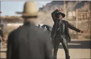  ?? HONS—ASSOCIATED PRESS ?? This undated photo provided by Doritos shows Lil Nas X, right, and Sam Elliott in a scene from the company’s 2020 Super Bowl NFL football spot. The snack chip is betting people will connect with “Old Town Road,” the smash hit of the summer by Lil Nas X.