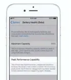  ?? EDWARD C. BAIG/USA TODAY ?? The iPhone Battery Health feature as seen in beta.