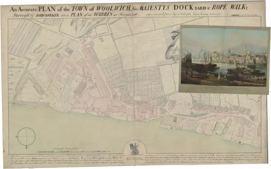  ??  ?? Ropes were essential to sailing ships, and evidence of rope walks can be found in our streets and on historic maps – as long straight ways. Here you can see the rope walk in the centre of the left-hand side of this mid-18th century map. To view the map in detail please see https://familytr.ee/ropewalkma­p. Inset: a painting of a rope walk in Newcastle