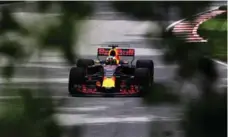  ?? MARK THOMPSON/GETTY IMAGES ?? Daniel Ricciardo gets a feel for the terrain at Circuit Gilles-Villeneuve in practice for Sunday’s Formula One Canadian Grand Prix in Montreal.