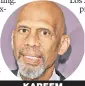  ??  ?? KAREEM ABDUL-JABBAR