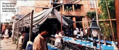  ?? PHOTO: CHABAD ?? Preparatio­ns for the first Kathmandu Seder in 1989