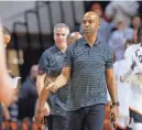  ?? BRYAN TERRY ?? OSU assistant Terrence Rencher credits his journey to Stillwater to interim Texas coach Rodney Terry and OU coach Porter Moser.