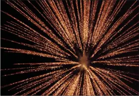  ??  ?? Sky light. The skies over Farmington lit up with Freedom Fest fireworks on Saturday. The Farmington Kiwanis Club sponsored the show held at Allen Holland Field, home of the Cardinal football team.